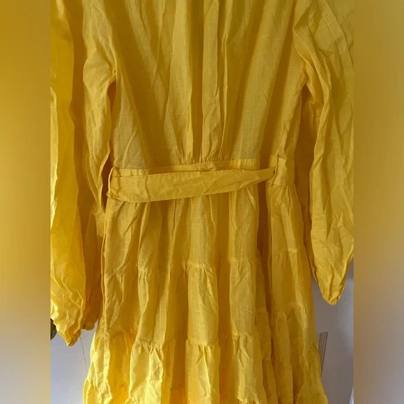 NWT Banana Republic Yellow Wrap Dress - Picture 4 of 5